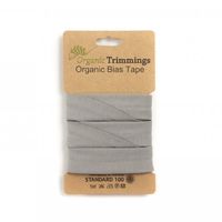 Schrägband Einfassband Jersey Organic Bio 20mm uni grau 3m
