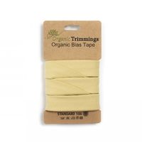 Schrägband Einfassband Jersey Organic Bio 20mm uni hellgelb 3m