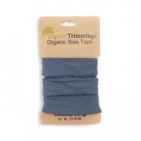 Schrägband Einfassband Jersey Organic Bio 20mm uni jeansblau 3m