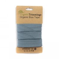 Schrägband Einfassband Jersey Organic Bio 20mm uni rauchblau 3m