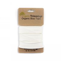 Schrägband Einfassband Jersey Organic Bio 20mm uni weiß 3m
