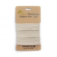 Schrägband Einfassband Jersey Organic Bio 20mm uni sand 3m