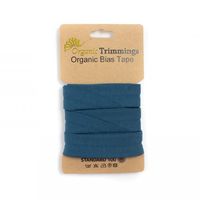 Schrägband Einfassband Jersey Organic Bio 20mm uni jeansblau dunkel 3m
