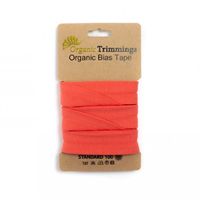 Schrägband Einfassband Jersey Organic Bio 20mm uni koralle 3m