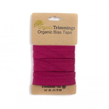 Schrägband Einfassband Jersey Organic Bio 20mm uni beere 3m