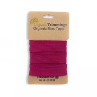 Schrägband Einfassband Jersey Organic Bio 20mm uni beere 3m