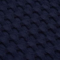 Bekleidungsstoff Waffelpique Big Waffle Baumwolle uni dunkelblau 1.45m