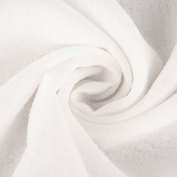 Gardinenstoff Stores feine Bouclé-Struktur mit Bleiband creme 2.60m