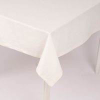SCHÖNER LEBEN. Tischdecke Bio Ramie Leinenoptik uni cremeweiß