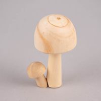 Creativ Company Deko Pilze klein aus Holz naturbelassen 6x8.5cm