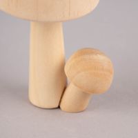 Creativ Company Deko Pilze klein aus Holz naturbelassen 6x8.5cm