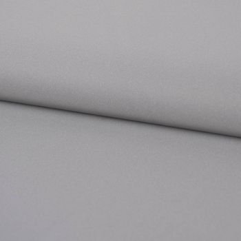 Bekleidungsstoff Polyester wasserabweisend reflektierend uni hellgrau