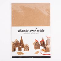 Creativ Company Häuser und Bäume gestanzt Karton 1 Set braun