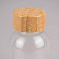 Creativ Company Trinkflasche Glas mit Bambusdeckel farblos 500ml