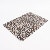 Platzset Leomuster Kunststoff goldfarbig schwarz gelb 45x30cm