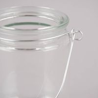 Creativ Company Laterne mit Metallbügel 2er Set Glas farblos 10x7.5cm