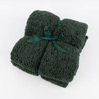 Mikrofaserdecke Kuscheldecke TEDDY dunkelgrün 150x200cm
