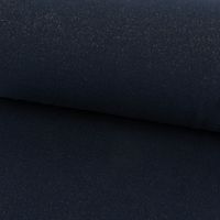 Strickschlauch Bündchenstoff Lurex Glitzer dunkelblau 35cm Breite
