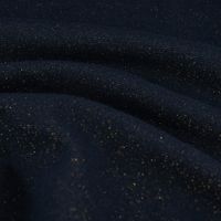 Strickschlauch Bündchenstoff Lurex Glitzer dunkelblau 35cm Breite