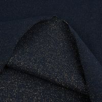 Strickschlauch Bündchenstoff Lurex Glitzer dunkelblau 35cm Breite