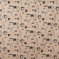 SCHÖNER LEBEN. Tischläufer Sewing Atelier Nähzubehör natur schwarz