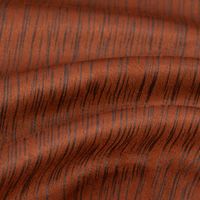 Bekleidungsstoff Stretch Wildlederimitat Streifen cognac grau 1.5m