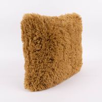 Deko Kissen Zottel Flausch Bodrum hellbraun 45x45cm