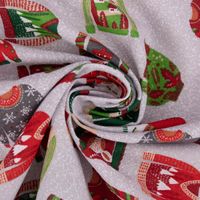 Baumwollstoff Weihnachten Weihnachtspullover grau bunt 1.40m Breite