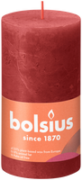 Bolsius Stumpenkerze Rustik delicate red 7x13cm