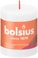 Bolsius Stumpenkerze Rustik cloudy white 7x8cm