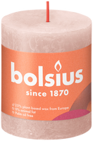 Bolsius Stumpenkerze Rustik misty pink 7x8cm