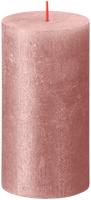 Bolsius Stumpenkerze Shimmer Rustik rosa 7x13cm