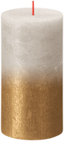 Bolsius Stumpenkerze Sunset Rustik sandy grey gold 7x13cm