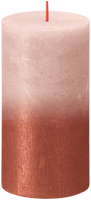 Bolsius Stumpenkerze Sunset Rustik misty pink amber 7x13cm