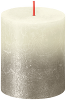 Bolsius Stumpenkerze Sunset Rustik soft pearl champagne 7x8cm