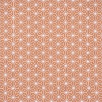 Baumwollstoff CASUAL Stern Motiv grafisch terracotta weiß 1.5m Breite