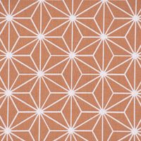 Baumwollstoff CASUAL Stern Motiv grafisch terracotta weiß 1.5m Breite
