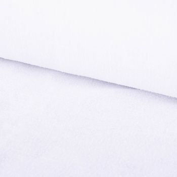 Gardinenstoff Stores feine Bouclé-Struktur mit Bleiband weiß 2.60m