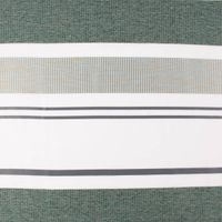 Gardinenstoff Streifen halbtransparent weiß grün 140cm Breite