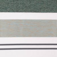 Gardinenstoff Streifen halbtransparent weiß grün 140cm Breite