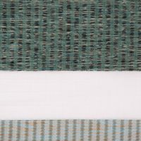 Gardinenstoff Streifen halbtransparent weiß grün 140cm Breite
