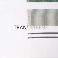 Gardinenstoff Streifen halbtransparent weiß grün 140cm Breite