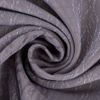 Gardinenstoff Inbetween Blätter halbtransparent grau 140cm Breite