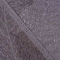 Gardinenstoff Inbetween Blätter halbtransparent grau 140cm Breite