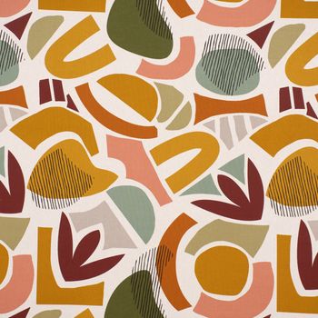 Baumwollstoff Dekostoff Retro Art moderne Kunst bunt 1.60m Breite