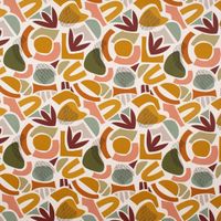 Baumwollstoff Dekostoff Retro Art moderne Kunst bunt 1.60m Breite