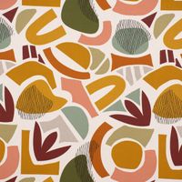 Baumwollstoff Dekostoff Retro Art moderne Kunst bunt 1.60m Breite