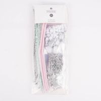 Rico Design Bastelset Weihnachten weiß silberfarbig rosa 35x14cm