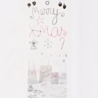 Rico Design Bastelset Weihnachten weiß silberfarbig rosa 35x14cm