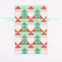 Rico Design Geschenktasche Weihnachtsmann grün rot 20x30cm